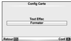OLYMPUS E-PL5 - Formatage de la carte (Configurer carte) - 1