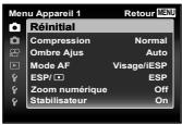OLYMPUS TG-630 - Appuyez sur la touche MENU. - 1