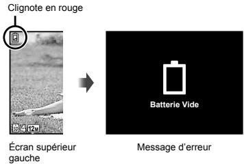 OLYMPUS VG-150,  VG-180 - Quand faut-il charger les batteries? - 1