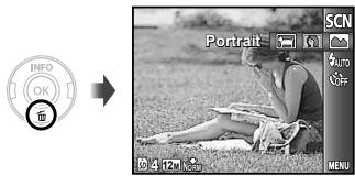 OLYMPUS VG-150,  VG-180 - Appuyez sur  pour aller vers le sous-menu. - 1