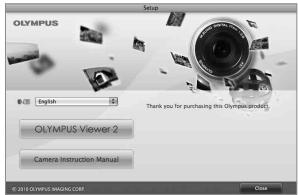 OLYMPUS VG-150,  VG-180 - Insérez le CD fourni dans un lecteur de CD-ROM. - 3
