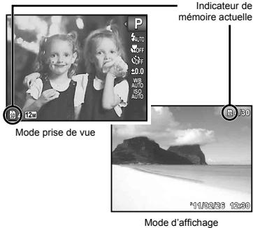 OLYMPUS VG-150,  VG-180 - Indicateur de mémoire actuelle - 1