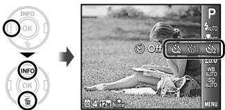 OLYMPUS VG-150,  VG-180 - Sélectionné l'option de retardeur dans le menu de fonctions. - 1