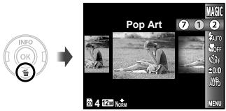 OLYMPUS VG-150,  VG-180 - Appuyez sur  pour aller vers le sous-menu. - 1