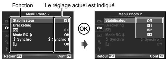 OLYMPUS XZ-2 - Utilisation des menus - 2