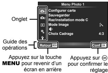 OLYMPUS XZ-2 - Utilisation des menus - 1