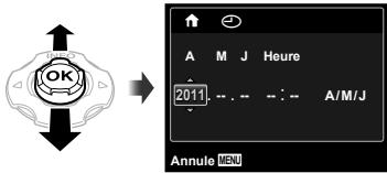 OLYMPUS TG - Date, heure, fuseau horaire et langue - 2