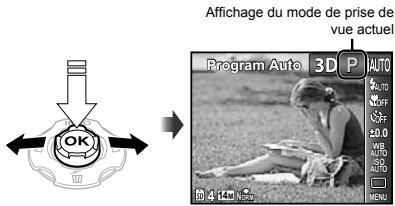 OLYMPUS TG - Si le mode P ne s'affiche pas, appuyez sur ◀ pour afficher l'écran du menu des fonctions et réglez le mode de prise de vue sur P. "Utiliser le menu" (p. 5) - 1