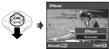 OLYMPUS TG - Affichez l'image à supprimer et appuyez sur ∇ (盲). - 1