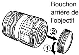 Bouchon arrière de l'objectif ① ②