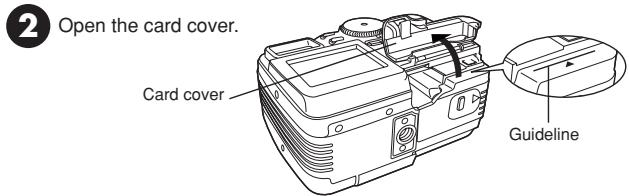 OLYMPUS D-40ZOOM - Inserting/ejecting the card - 1