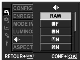 OLYMPUS E-P1 - Pourdéfinirrapidementlemode d'enregistrement： - 1