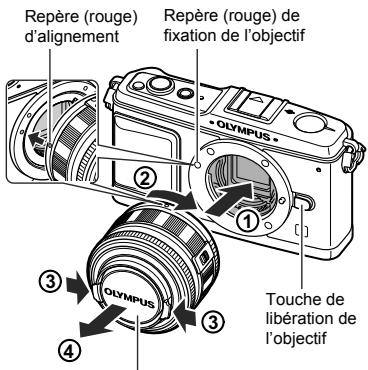 OLYMPUS E-P1 - Montez un objectif sur l'appareil photo - 1