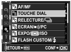 OLYMPUS E-P1 - MENU  [Q] ENREGIST CONFIG] - 2