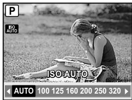 OLYMPUS E-P1 - Pour appliquer l'exposition automatique en bracketing à la valeur d'exposition que vous avez compensée : - 5