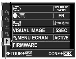 OLYMPUS E-P1 - Menu de réglage - 1