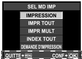 OLYMPUS E-P1 - Sélection du mode d'impression - 1