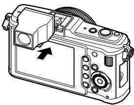 OLYMPUS E-P1 - Utilisation d'un viseur optique (vendu séparémented) - 1