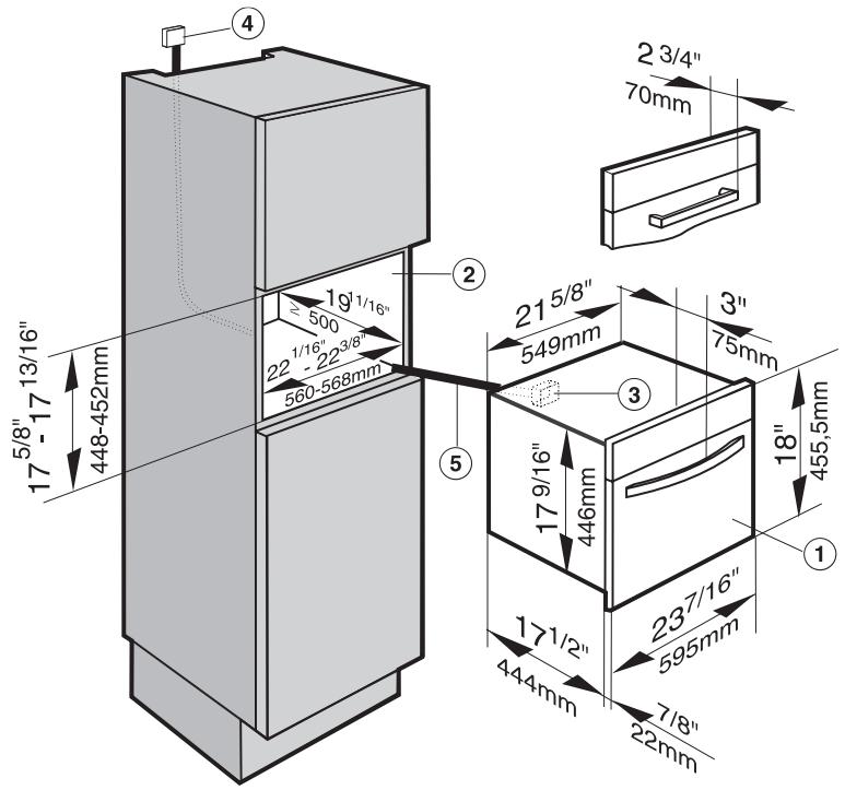 MIELE DG4080 - Installation dans les meubles hauts - 1