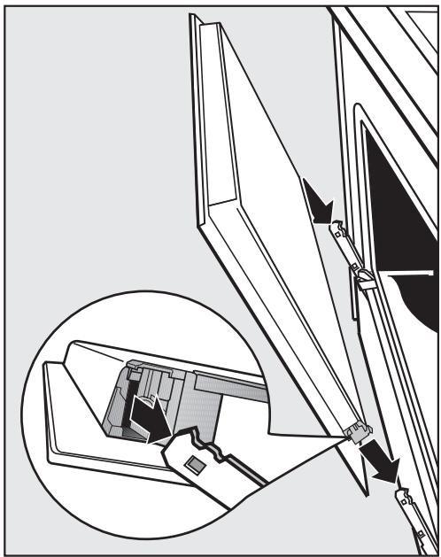 MIELE H 5240 BP - ■ Réassembler la porte : - 6