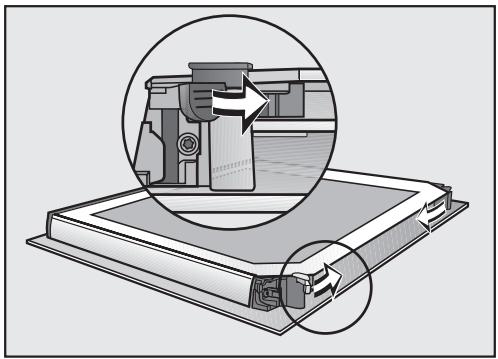 MIELE H 5240 BP - ■ Réassembler la porte : - 5