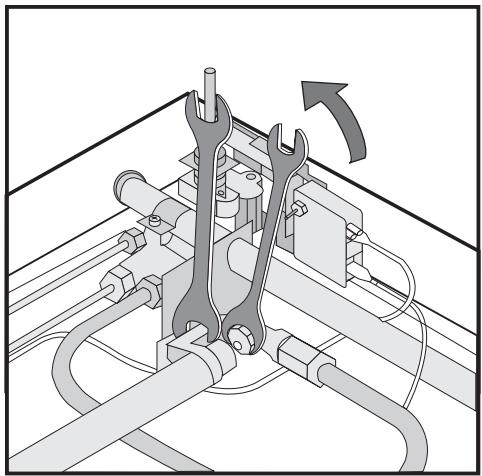 MIELE KM 360  - CONVERTING INSTRUCTIONS - Changement du diaphragme du grand brûleur - 1