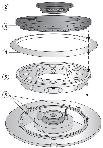 MIELE KM 360  - CONVERTING INSTRUCTIONS - To convert the burners - 2