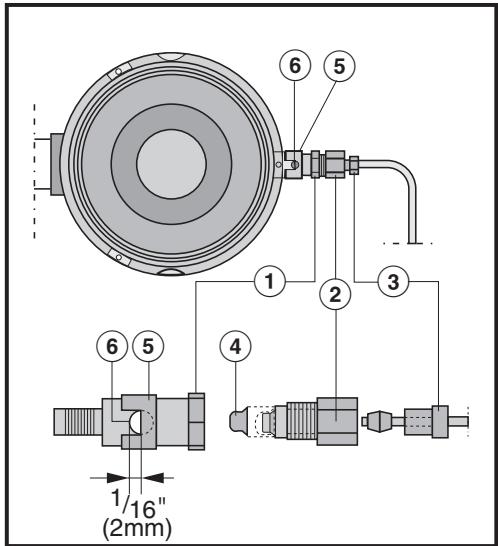 MIELE KM 360  - CONVERTING INSTRUCTIONS - Changer l'orifice du petit brûleur - 1