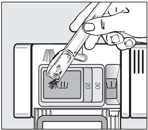 MIELE G 4280 SCVI - Remplissage du détergent - 2