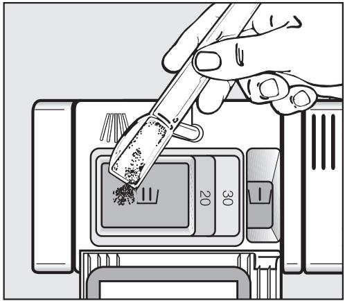 MIELE G1230SC - Verser le détergent - 2