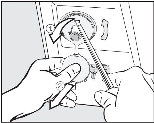 MIELE WDA105 - Démonter les sécurités de transport - 1