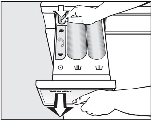 MIELE WDA105 - Nettoyer le bac à produits - 1