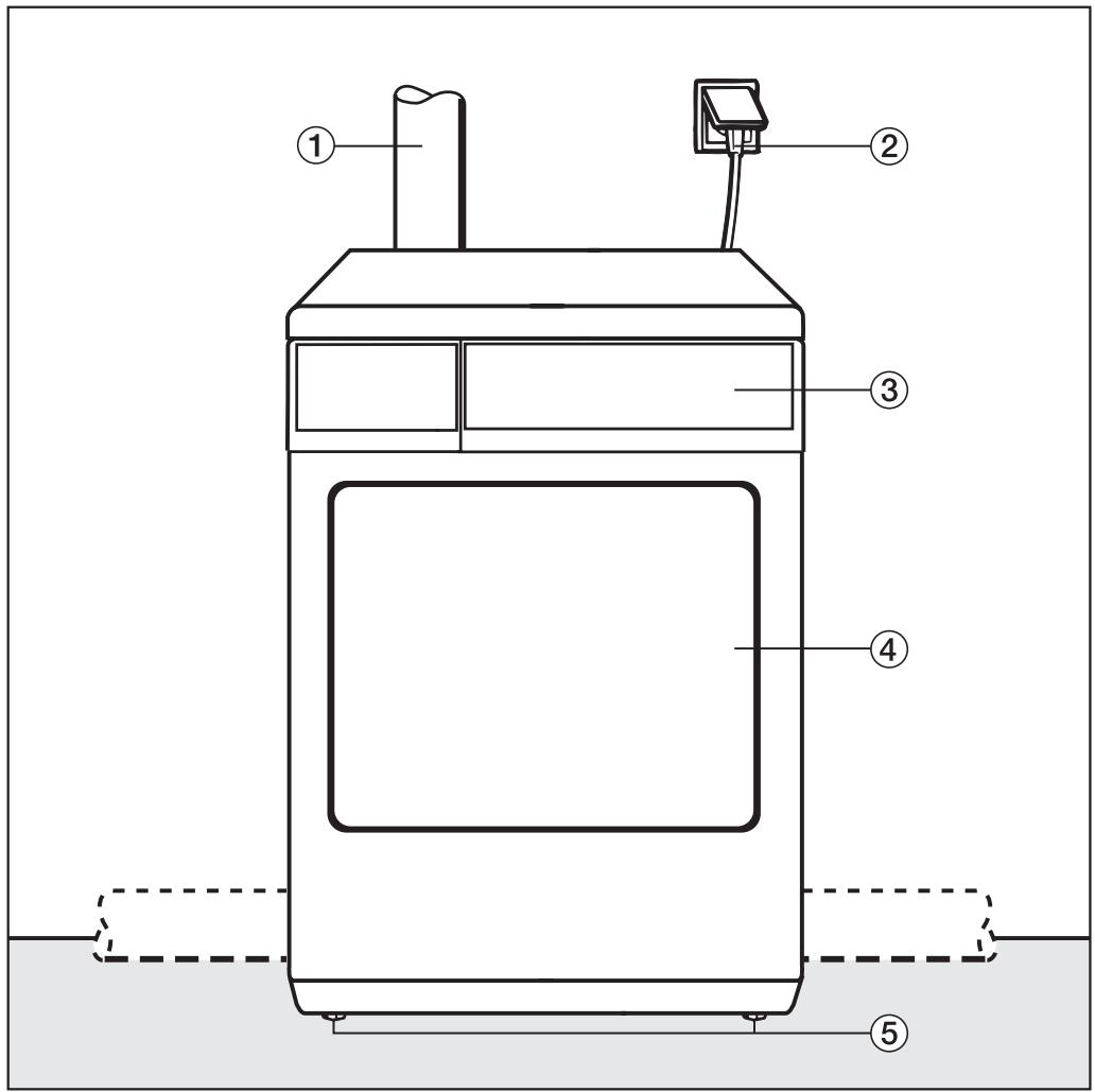 MIELE T8722 - Vue de la façon du séche-linge - 1