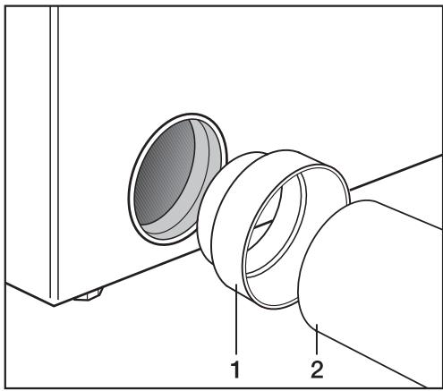 MIELE T8722 - Systeme avec conduit d'évacuation constitué de tuyaux emboîts - 1