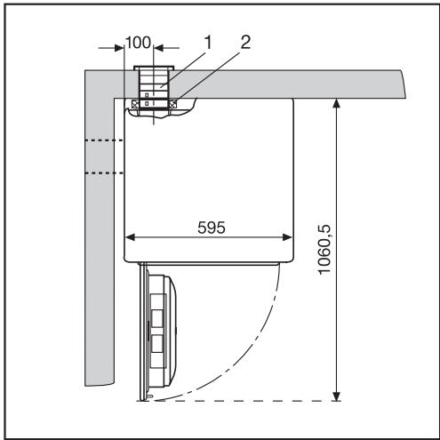 MIELE T8722 - C Raccordement direct partuyau à encastrer dans le mur - 1