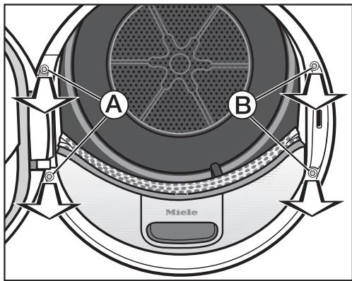 MIELE TMV 840 - Démonter la porte du sèche-linge - 1