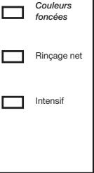 Couleurs foncées Rinçage net Intensif