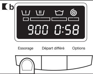 Kb 900 0:58 Essorage Départ différé Options