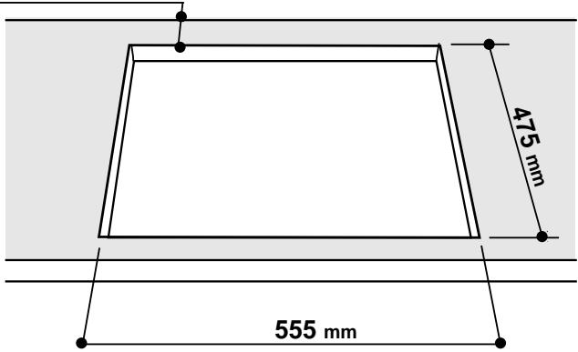 INDESIT P750S - Installation der Einbaukochmulde - 2