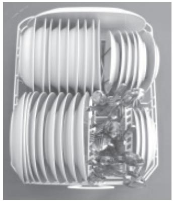 INDESIT IDL 420 - Exemples de chargement du panier inférieur - 1