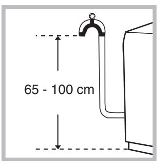 INDESIT WIT 61 - Podlącenie rury usuwania wody - 1