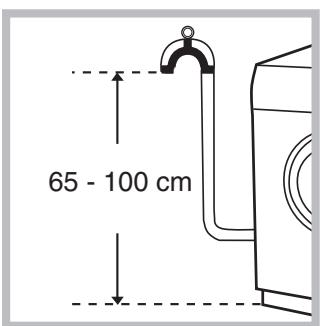 INDESIT WI 142 - Connecting the drain hose - 1