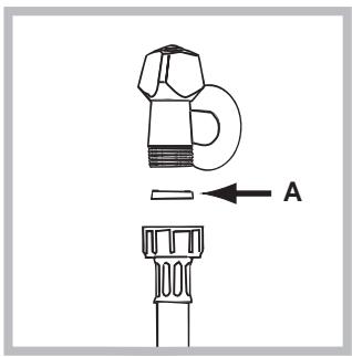 INDESIT WI 142 - Connecting the water inlet hose - 1