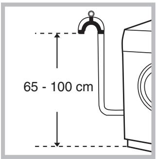 INDESIT WI 142 - Aansluiting van de afvoerbuis - 1