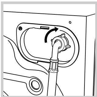 INDESIT WIDL 126 - Aansluiting van de watertoevoerslang - 2
