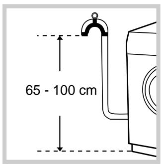 INDESIT WIDL 126 - Raccordement du tuyau de vidange - 1