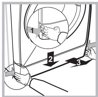 INDESIT XWDE 861480X W,  XWDE861480 - Ouverture manuelle du hublot - 2