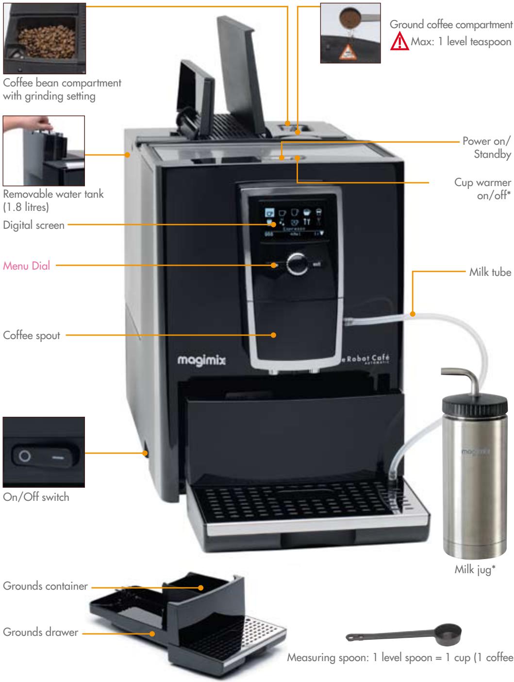 MAGIMIX LE ROBOT CAFE AUTOMATIC 11492 - Read these safety instructions carefully before using your machine. - 1