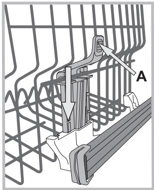 HOTPOINT LSPB 7M116 X EU - The height of the upper rack should be adjusted WHEN THE RACK IS EMPTY. - 1