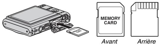 CASIO EX-Z65 - Insérez une carte mémoire dans l'appareil photo. - 1